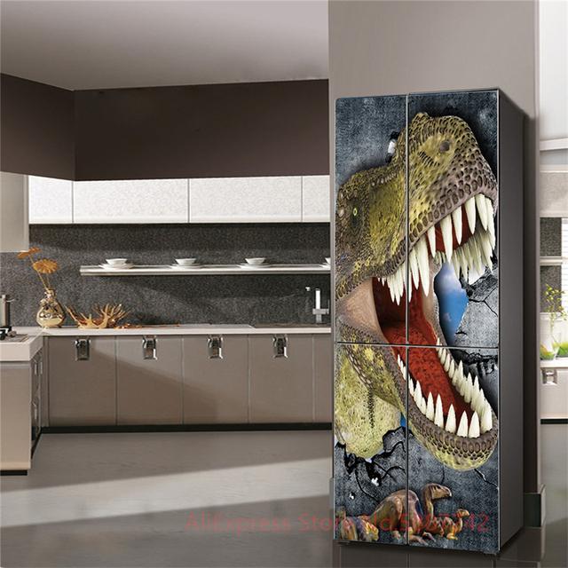 Autocolant 3D pentru frigider Capac uși Dulap de vin roșu Film autoadeziv Ușă Vinil Capac frigider Autocolante Tapet Decalcomanii Artă PVC