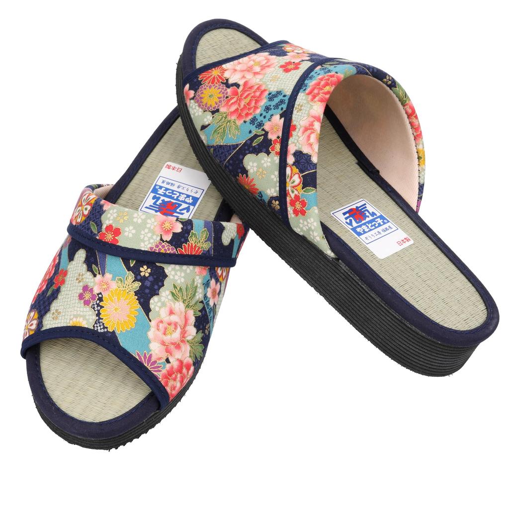 Yamatokko Slippers with Customizable Insoles Comfort Want to Wear Every and Sandals with and Made in Japan Peony Size Women's [Japanese You'll Day]