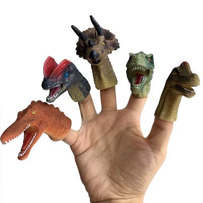 5 adet Simülasyon Dinozor Parmak Kukla Oyuncak Mini Silikon Dinozor Modeli Hikaye Anlatma Parmak Kukla Parti Oyuncakları Çocuk Bebek İçin Hediye
