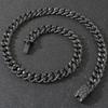 60CM Long 13MM Width Choker Necklace Man Solid Stainless Steel Curb Cuban Link Chain Necklaces for Men Male Jewelry Vintage