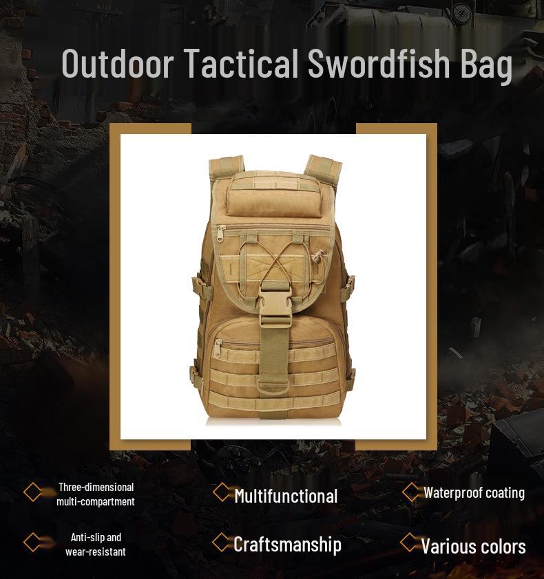 X7 Tactical Waterproof Men's Hiking Backpack - Outdoor Travel & Camping Double Shoulder Bag