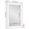 VidaXL Miroir de salle de bain gris 50x3x70 cm bois de manguier massif, miroir, miroir de courtoisie, miroir de bain, miroir 4017715