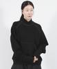 Deumakeu High-Neck Medium-Fit Stitch Raglan Sweatshirt - Black