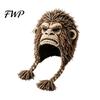 Gift for Craft Lovers Animal Hood Hat Crochet Kit, DIY Earflap Handmade Yarn Crafts Cute Crafting Project Adults Teens, Making Kit