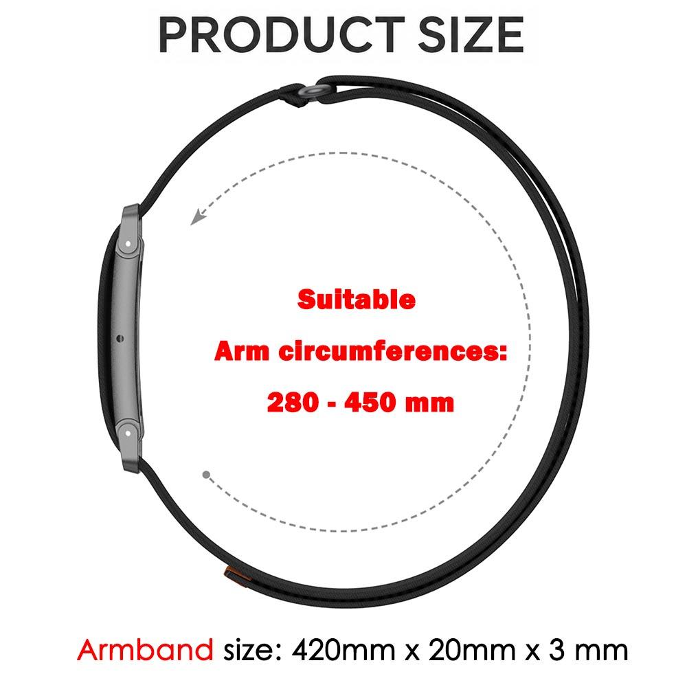 Nylon Armband for Google Fitbit Air Straps Metal Frame Fitness Tracker Accessories Replacement Bicep Band for Google Fitbit Air