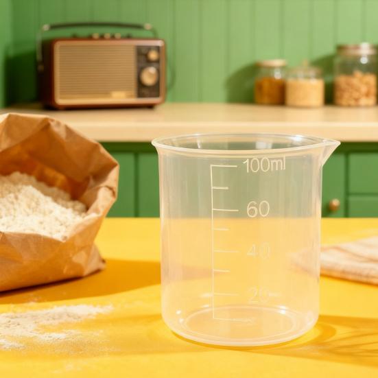 Plastic Measuring Cup Clear Graduated Cup Spout Design Multipurpose Mixing Cups Kitchen Baking Tools