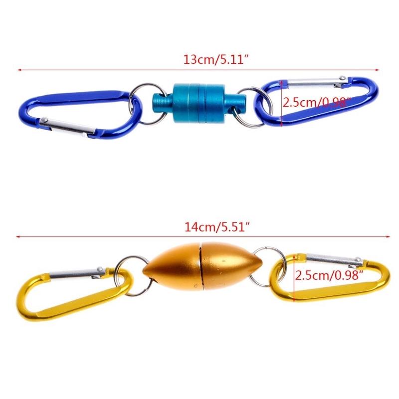 1Pcs Fly Fishing Magnetic Net Release Holder With Aluminium Alloy Hanging Buckle