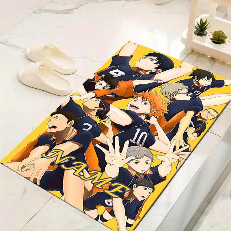 Custom 1Pc Haikyuu Team Spirit Rug Office Carpet Indoor Outdoor Entrance Doormat Nonslip Soft And Comfortable Living Room D49154
