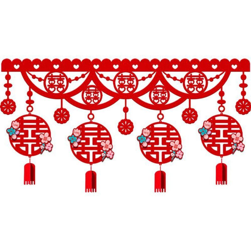 Chinese Style Hanging Banner Non-woven Wall Ornaments Wall Hanging Pendant  Curtains Decor