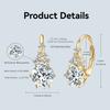 Wedding Jewelry Sterling Silver 925 6.5mm & 2.5mm & 1.7mm & 1.5mm & 1.3mm Round Moissanite Stud Earrings for Women