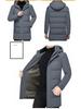 Pierre Cardin Men's Mid-Length Goose Down Jacket with Detachable Hood - Winter Business Casual Thick Outerwear