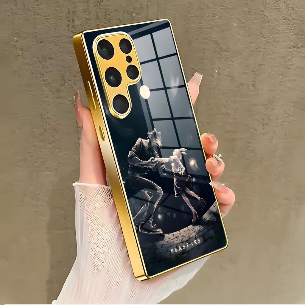 BEASTARS Phone Case For Samsung S26 S25 S24 S23 S22 S21 Plus Ultra Note20 Electroplated glass Phone Case