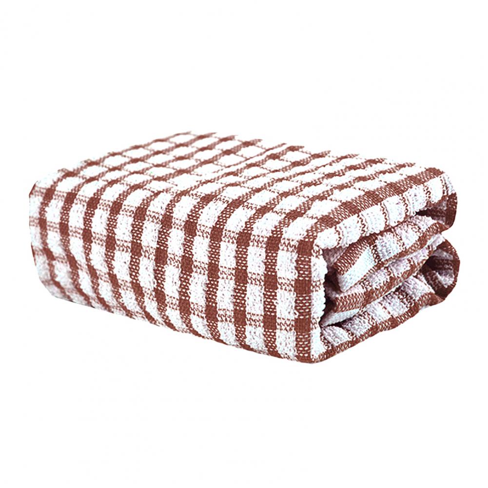 Kitchen Towels 6 Pack Plaid Print Cotton Towels Non-scratch Dishcloths for Home Restaurant Hotel Highly Absorbent Quick-drying