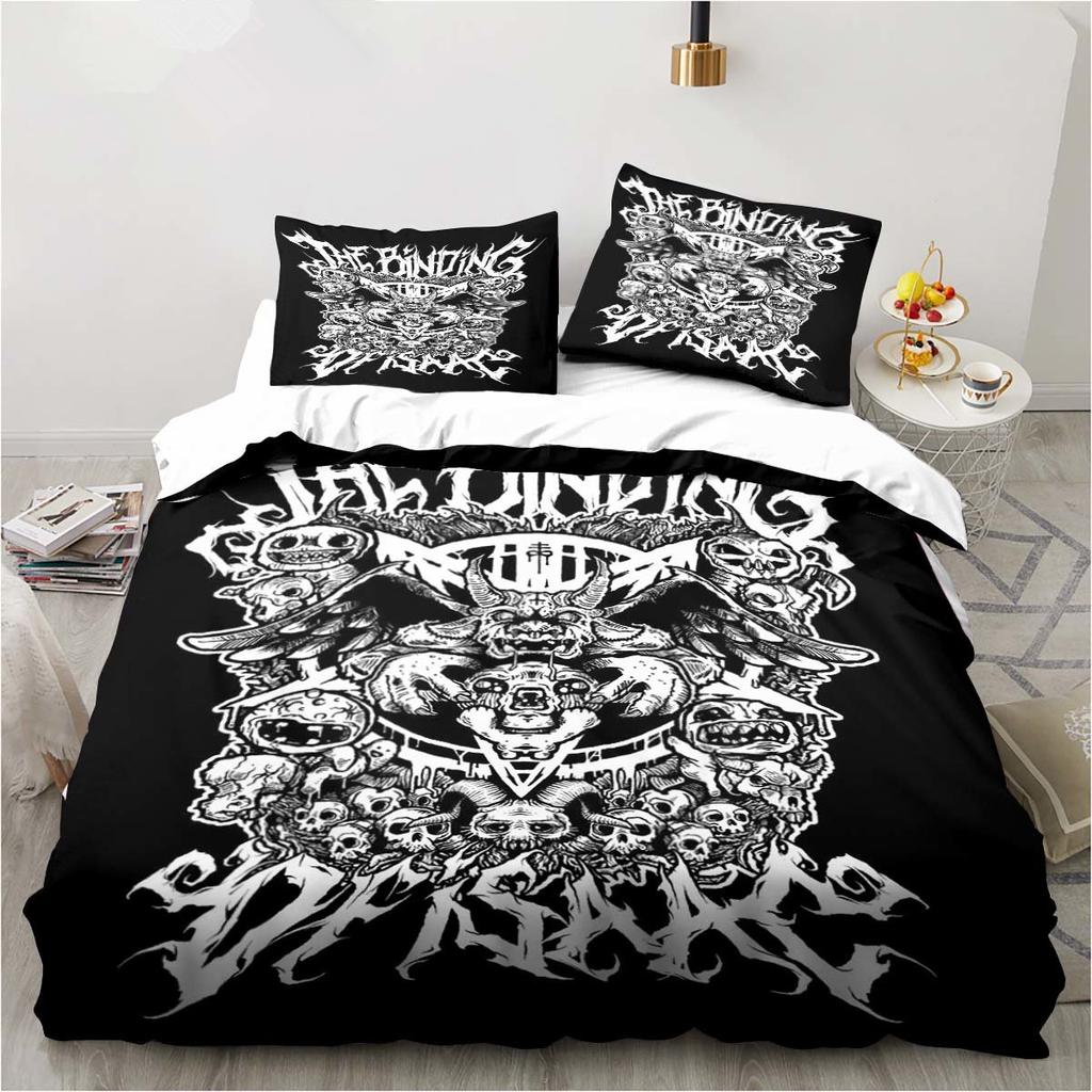 Baphomet Satan Demon Evil Duvet Cover Set Horror Evil Monster Bedding Set Full King Size Comforter Cover Christmas Navidad Gift