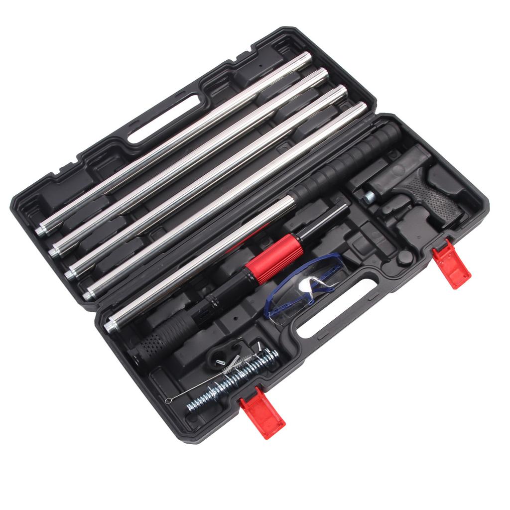 Set de pistol pentru cuie pentru beton, manual reglabil cu 4 viteze, dispozitiv portabil de fixare a ancorilor de perete din oțel