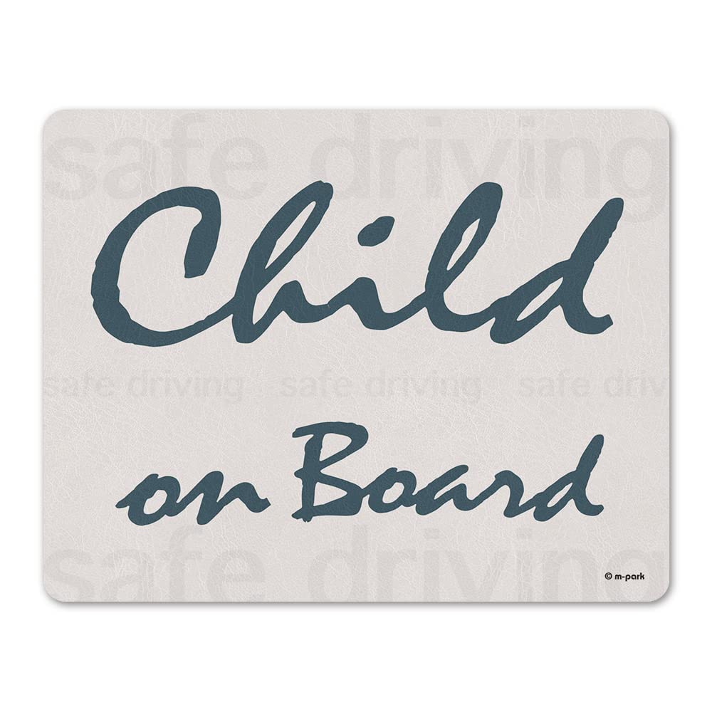 Stylish Letter Design CHILD ON BOARD Car Magnet Sticker Child Onboard Gray