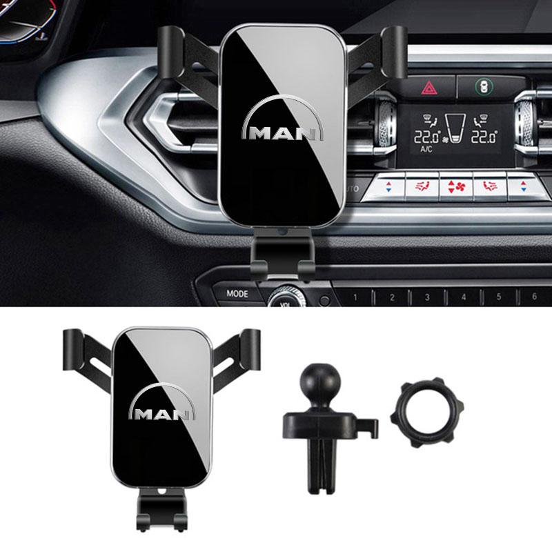 

Gravity Car Phone Holder Car Air Vent Clip Mount Mobile Phone Holder For MAN TGX TGM TGA TGS TGE Accessories чёрный