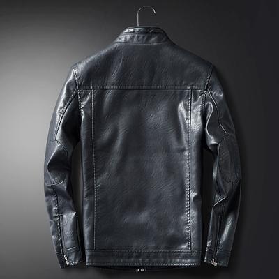 Autumn and Winter New Men's Leather Jacket Youth Casual Handsome Leather Jacket Trendy Men's Locomotive Leather Slim Men's Clothing