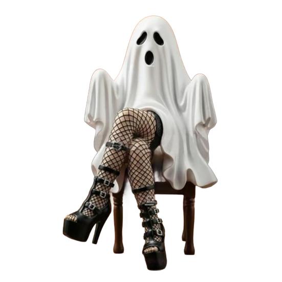 Lady Ghost Figurine Seductive Ghost Statue Resin Sexy Female Ghost Collectible Ornament for Halloween Desk Mantel Decor