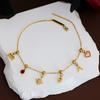 Luxury Junk Charms 316l 18k Stainless Steel Luxury Customize Heart Bracelet Charm for Jewelry Making