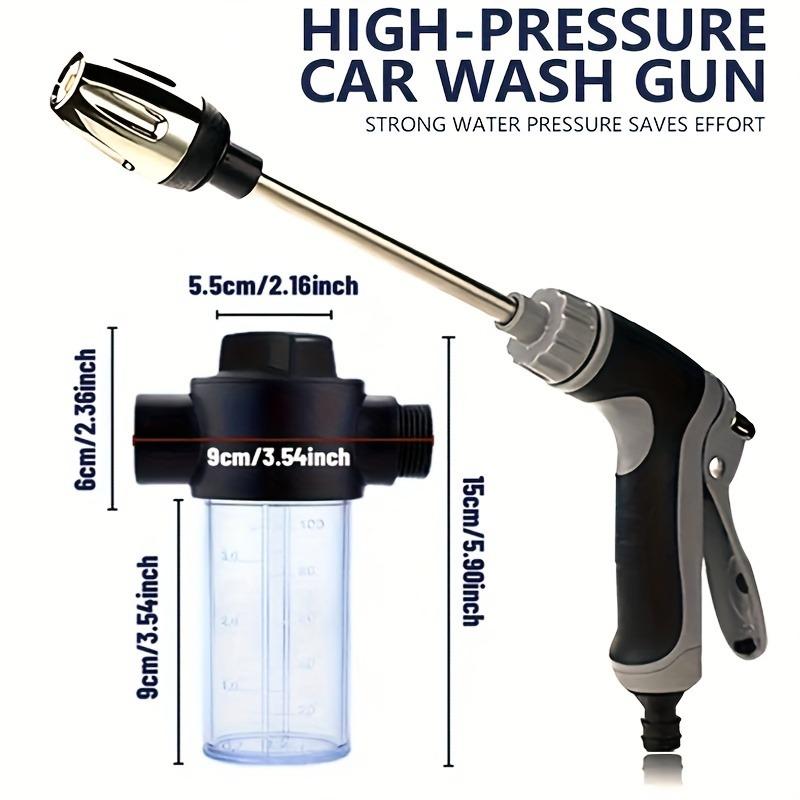 Washer Gun With Dual Connector, Garden Carwash Dual Purpose Switch High Pressure Foam Canon, Soap Sprayer Cleaning Kit, Power Washer Spray Nozzles
