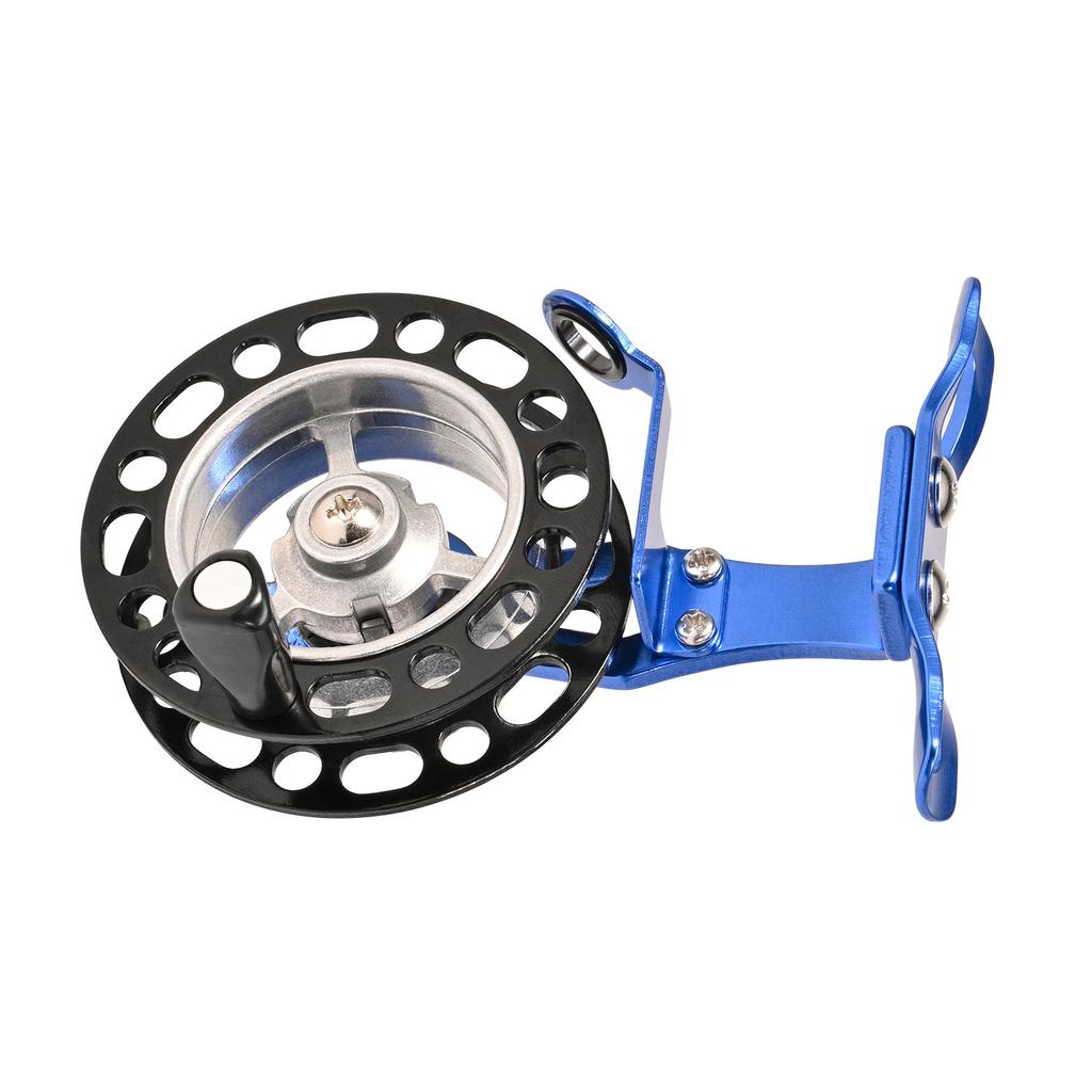 Left-Handed Ice Fishing Reel Full Metal Skeleton Aluminium 39g Lightweight with Unloading Force Adjustment for Ice Fishing Enthusiasts
