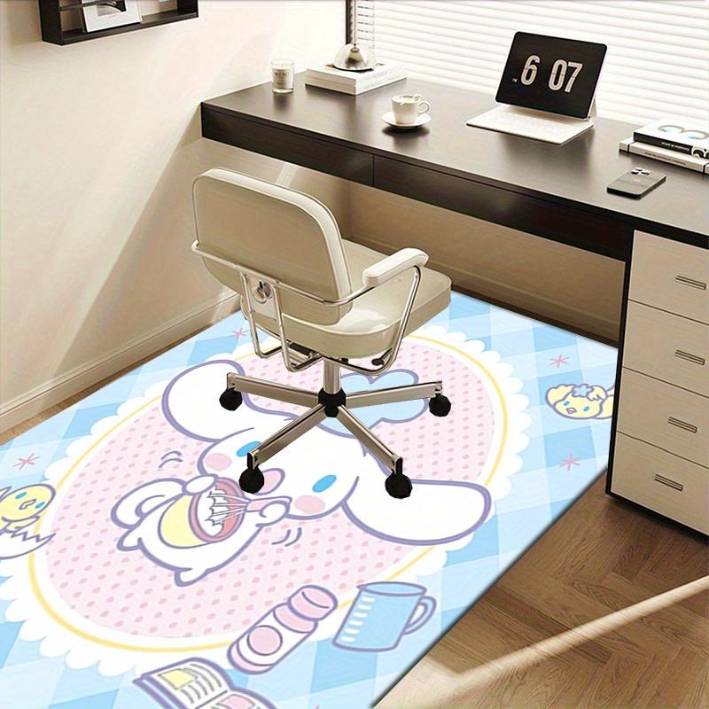 Office Rug Sanrio, Cinnamoroll Anti-Slip Rug, Machine Washable for Living Room, Bedroom, Office, Multiple Sizes, Bedroom Mat, Decorative Mat, Durable