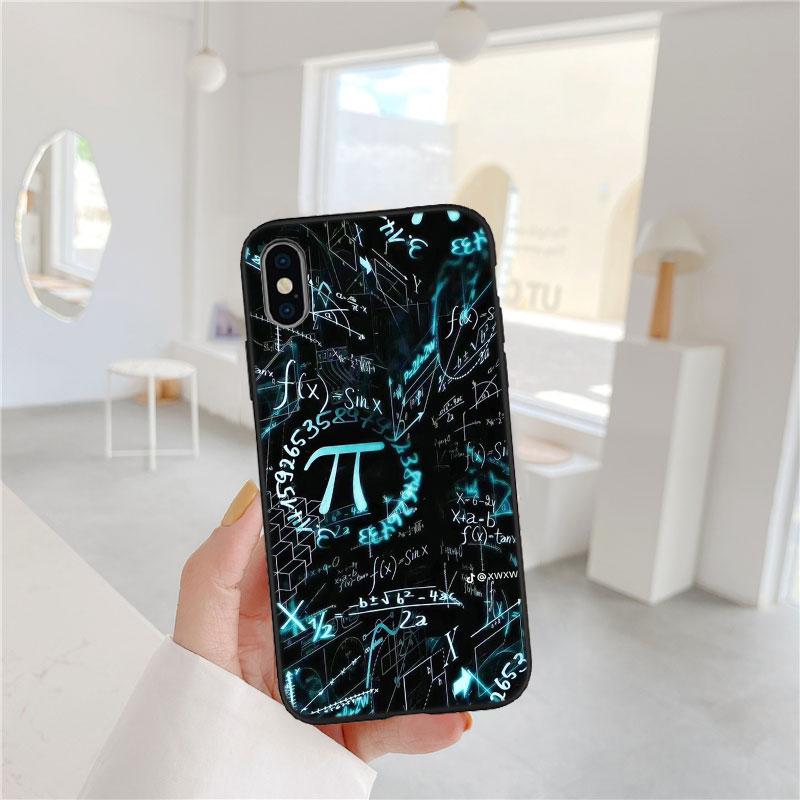 CJ27 Chemical Maths Equation Formula Soft Shell Phone Case for iPhone 16 15 14 13 12 Pro Max Plus Mini