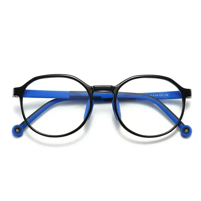 Anti Blue Light Glasses for Kids TR90 Round Optical Medical Glasses Frames Children Computer Eyeglasses