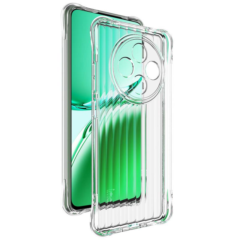 

IMAK For Oppo Reno12 FS 5G/Reno12 F 5G TPU Case Corrugated Texture Airbag Phone Cover Transparent