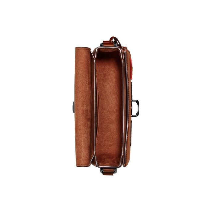 Coach Studio 19 Label C Logo Buckle Flap Crossbody Bag Women Crossbody Bag Saddle C8078-B4L4A