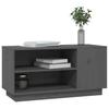 Vidaxl Szafka Pod Telewizor, Szara, 80X35X40,5 Cm, Lite Drewno Sosnowe