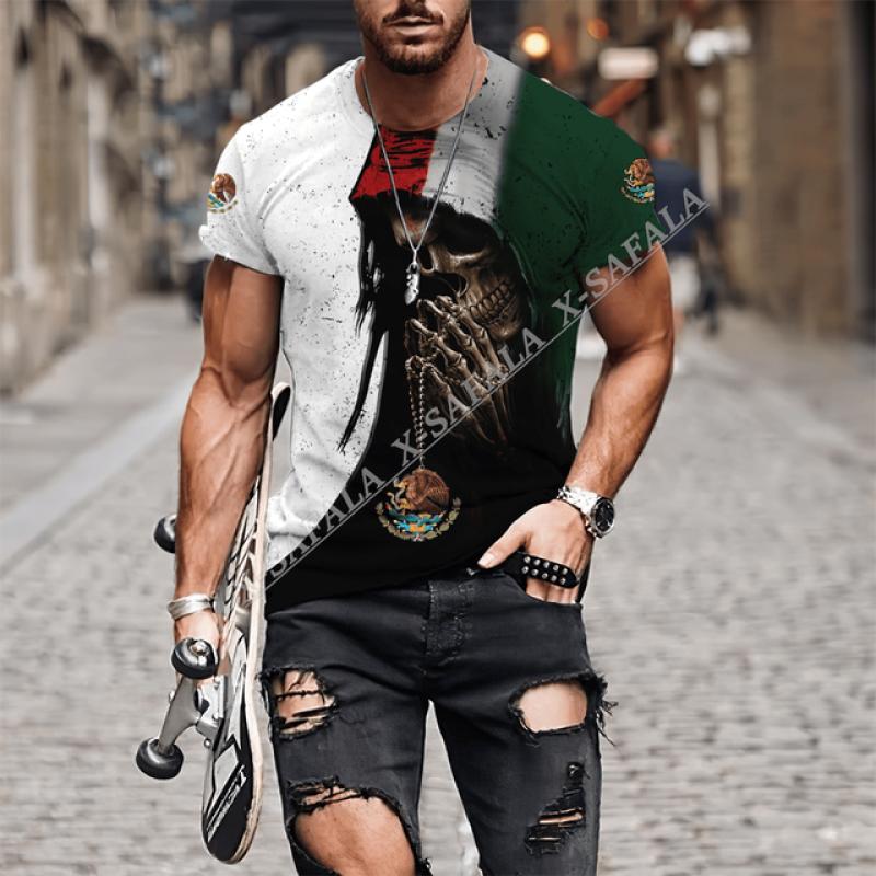 Custom Mexico Flag 3D Printed High Quality Milk Fiber T-shirt Men Casual Top Breathable Quick Dry Summer