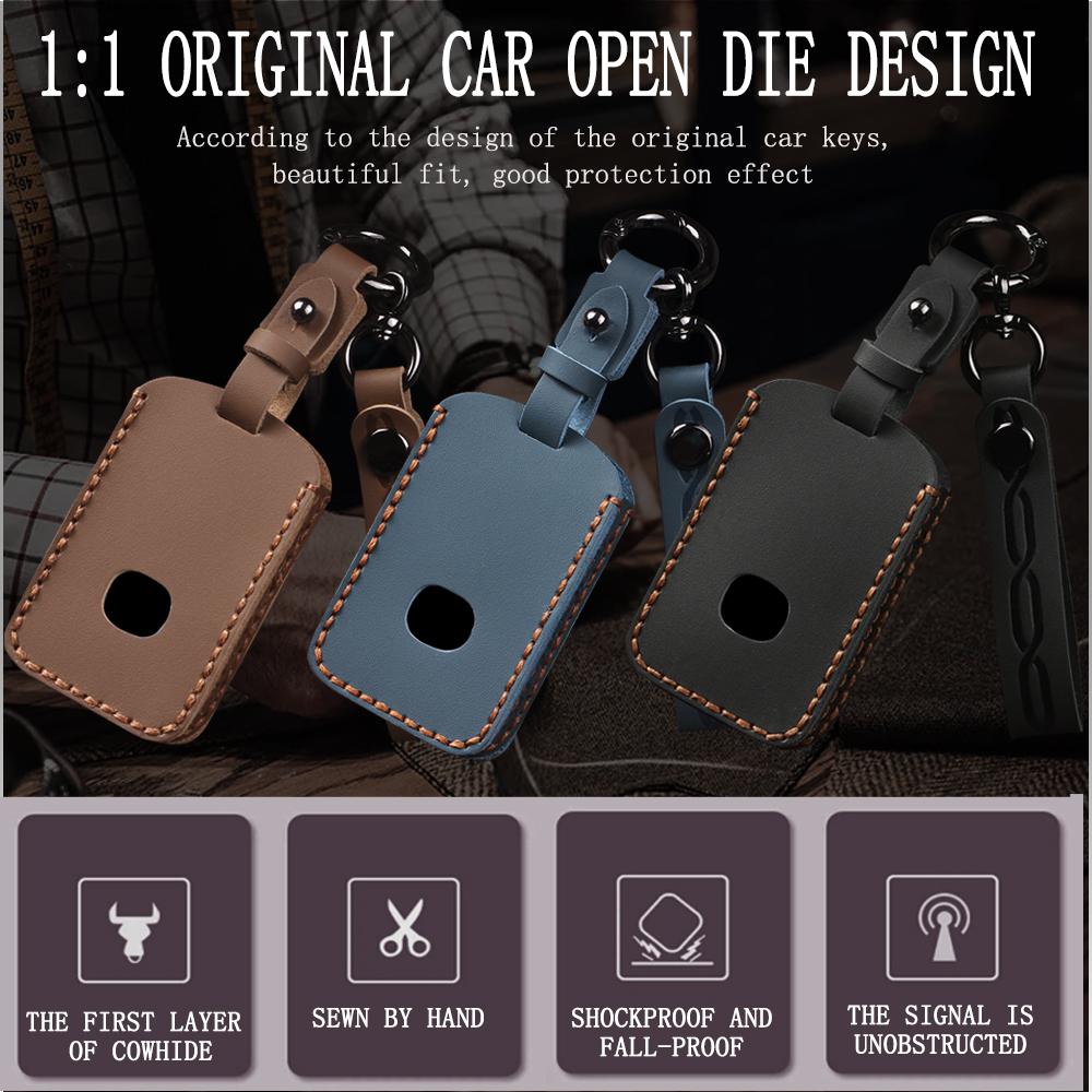 Leather Key Case Shell Fob for Mazda 3 Alexa CX4 CX5 CX-5 CX8 CX-30 CX30 2019 2020 Protector Accessories