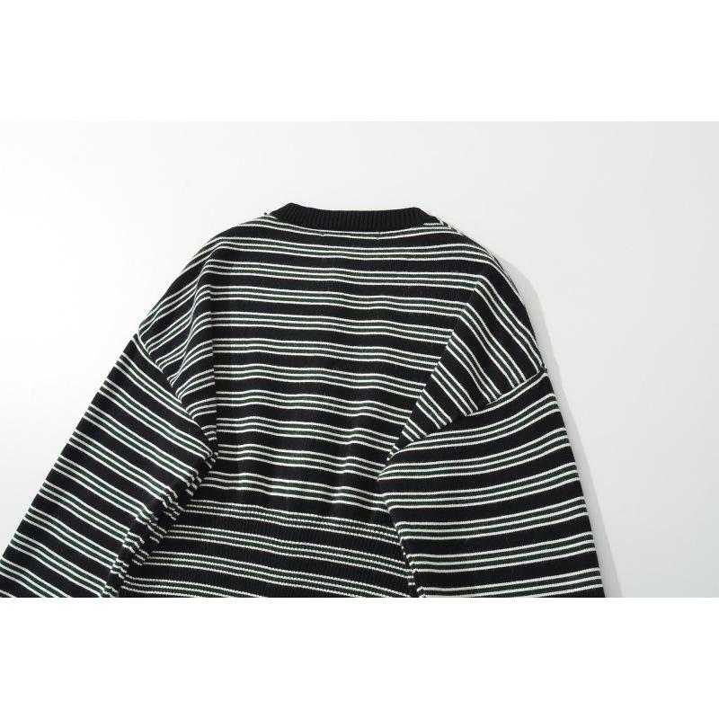 European & American Style 2025 Striped Cardigan Sweater & Shorts Set