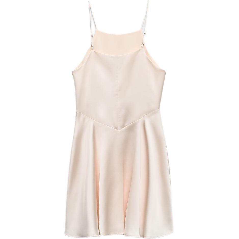

Zara Solid Color Satin Feel Short Sleeve Cami Dress Women dresses Pink 3543331-926 XL