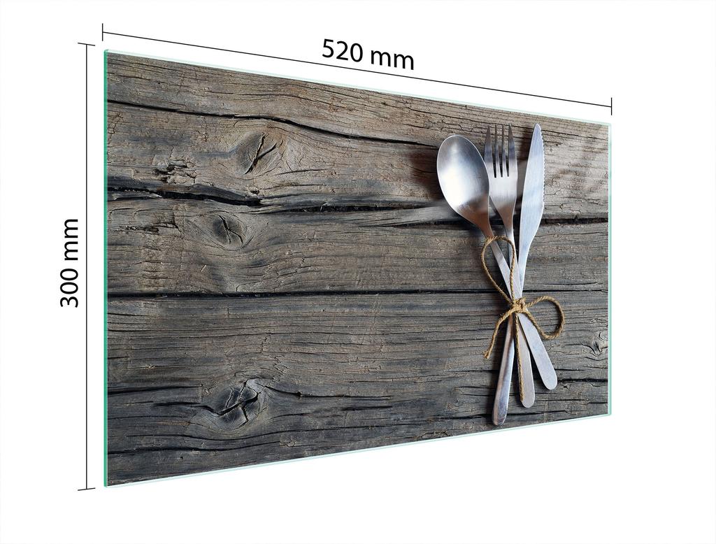 SZKLANA DESKA DO KROJENIA 52x30 SZTUĆCE