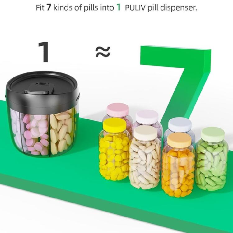 Precise Pills Dispensing Bottle For Daily Medication With Portable Size And Easy Measurement