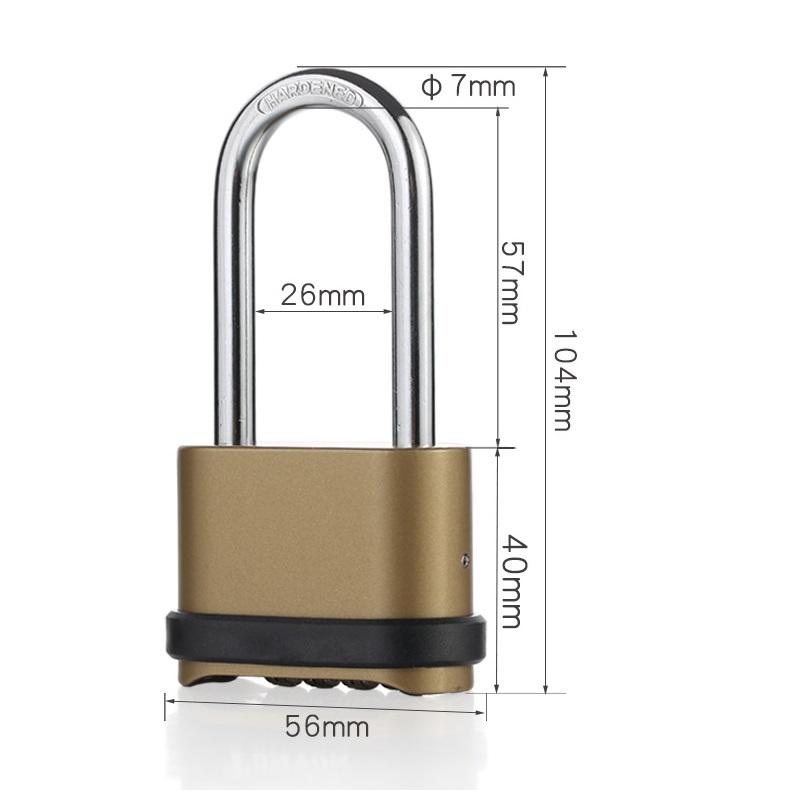 Copper Padlock Zinc Alloy 4-Digit Number Combination Small Locks For Indoor Outdoor Fence Door Sturdy Password Code Locks