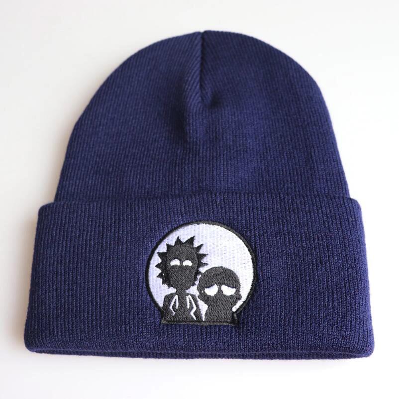 New cartoon European and American embroidered knitted hat, autumn and winter pullover hat, student woolen hat, cold weather hat, unisex student