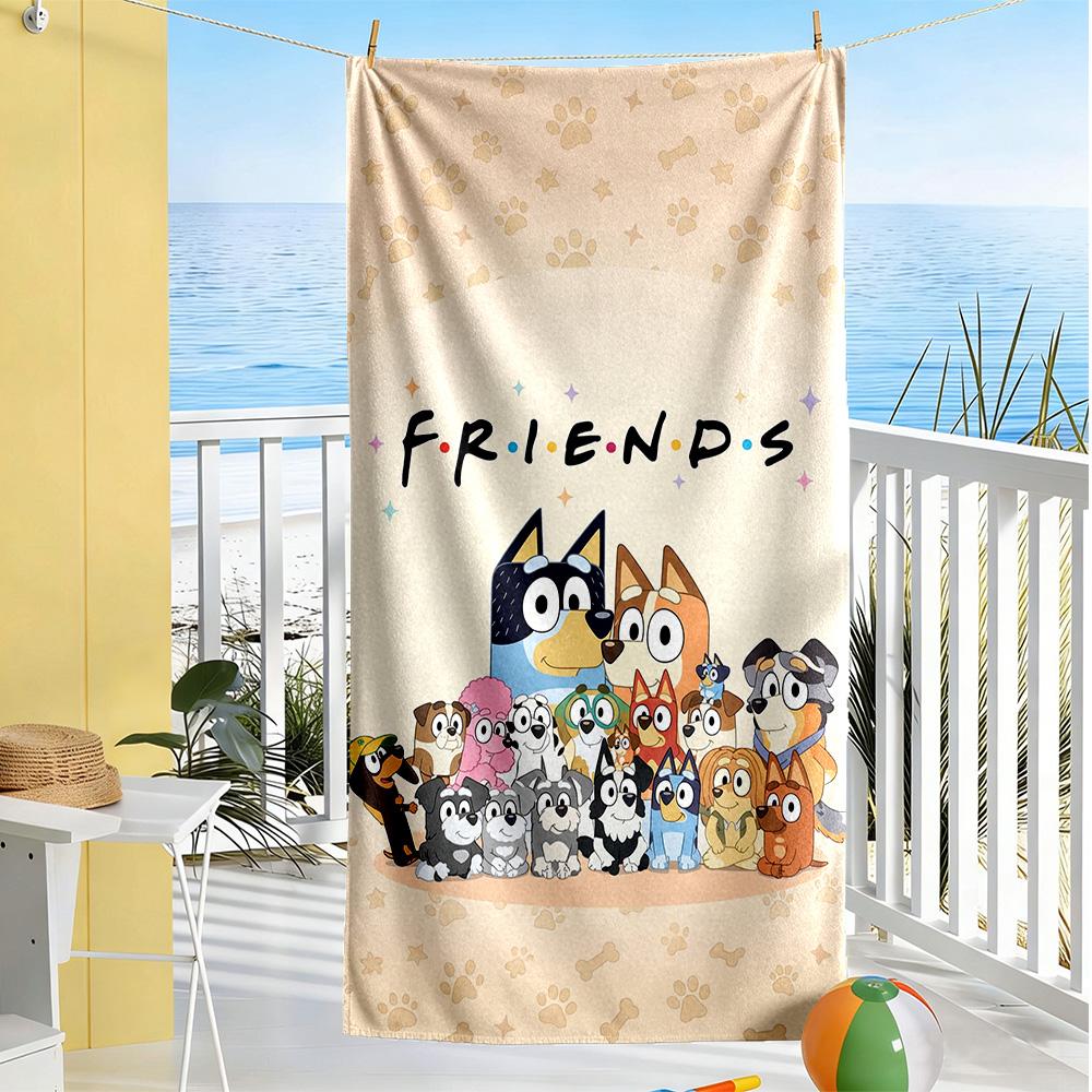 Bluey Beach Towel High Absorbency & Quick-Dry Comfortable Lightweight