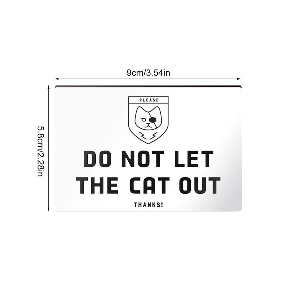Cat Signs Wall Do Not Let The Cat Out No Punching Wooden Do Not Let The Kitten Out Signs for Home Apartment Workplace decor