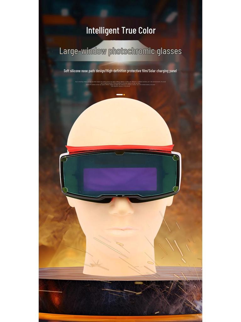 Selbstabdunkelnde Schweißbrille: Farbwechselnd, Blendschutz für Gas- und Lichtbogenschweißen.