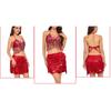 Belly Dance Hip Scarf Laces Up Sequins Skirt Sparkles Wrap Skirt Bellydance Costumes for Halloween Raves Party Clubwears