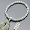 Buddhist Altar Shop Takita Shoten Kyoto Buddhist Prayer Beads for Women, Burmese Jade 8mm Beads, Silk Tassel with Head, Prayer Beads Bag, Suitable for