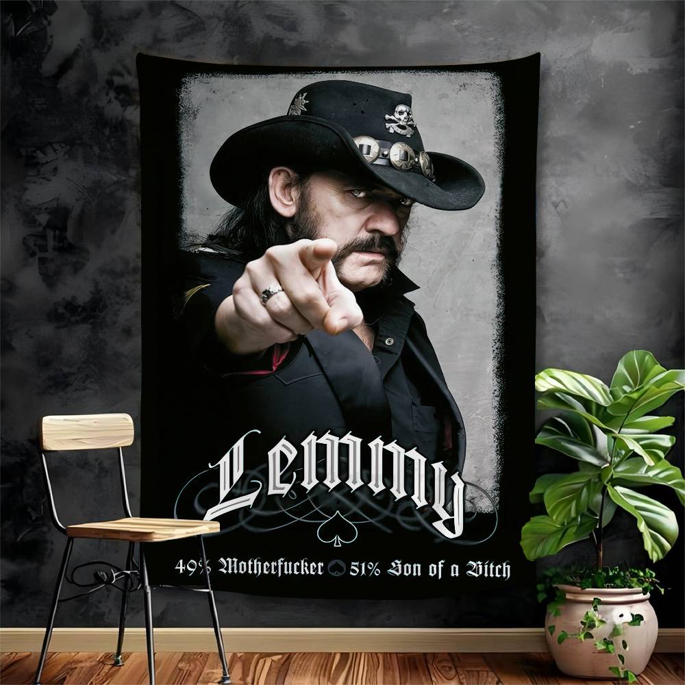 Singer LLemmyKilmister Druk Artystyczny na Gobelinie Tani Hippisowy Dekor Ścienny Boho Gobeliny Ścienne Sztuka Mandali Dekoracja Domu