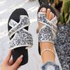 Fashion Women Flip Flops Casual Sequins Anti-Slip Slippers Women Platform Sandals Beach Open Toe Slippers 2024 Summer New Slides Women