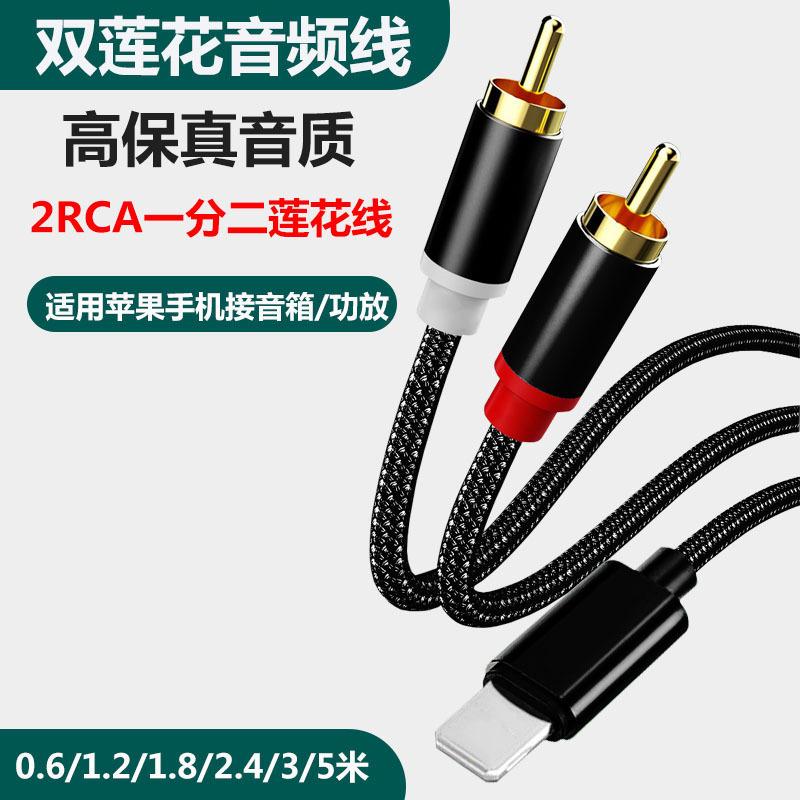 Apple Dual Lotus Audio Cable: Connects Apple Phones to Amplifiers