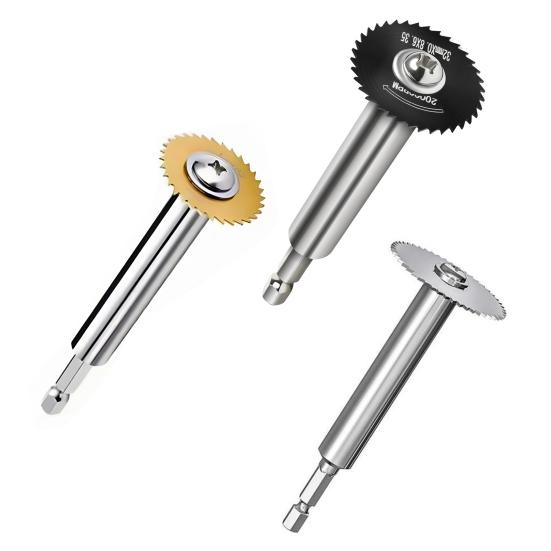 Tăietor de țevi cu 5 lame de ferăstrău de schimb, design compact, portabil, cu tijă hexagonală de 1/4 inch, set de tăietoare de țevi din PVC cu impact, conectare