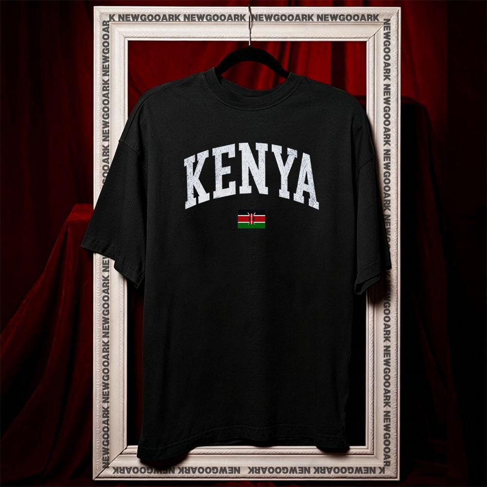

Distressed Kenya tshirt Women Unisex summer cotton graphic t shirts Adult streetwear tops tee Oneck Comfortable 3XL